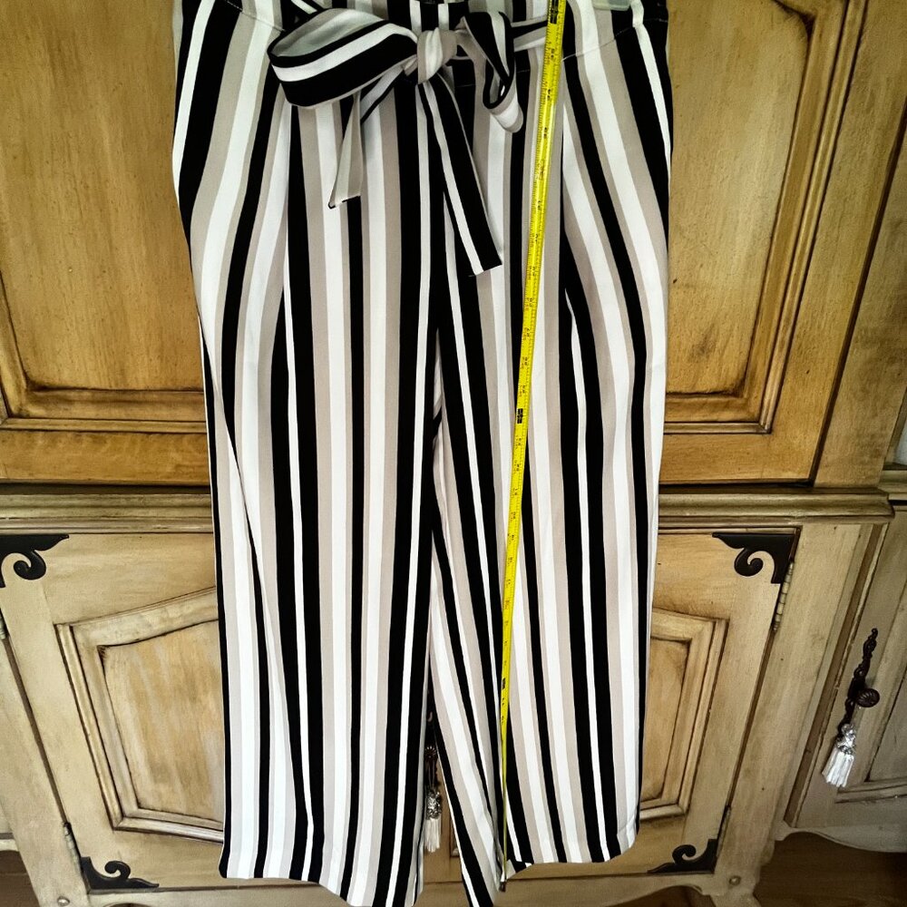 Ann Taylor Factory Striped Tie Waist Wide Legged Pants XS - Picture 4 of 6